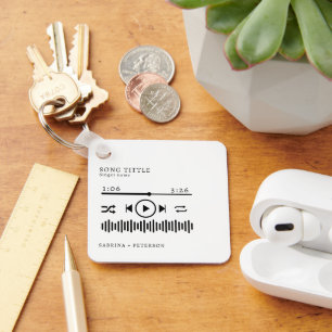 Personalized Album Cover Favorite Song Wedding Key Ring