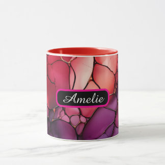 Personalized Alcohol Ink Style Mug with Name, gift