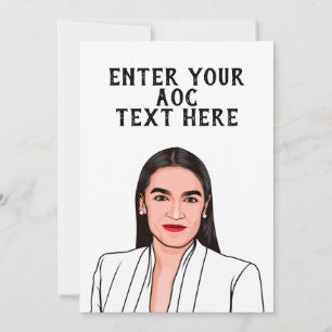 PERSONALIZED ALEXANDRIA OCASIO-CORTEZ CARD