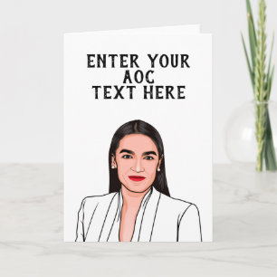 PERSONALIZED ALEXANDRIA OCASIO-CORTEZ THANK YOU CARD