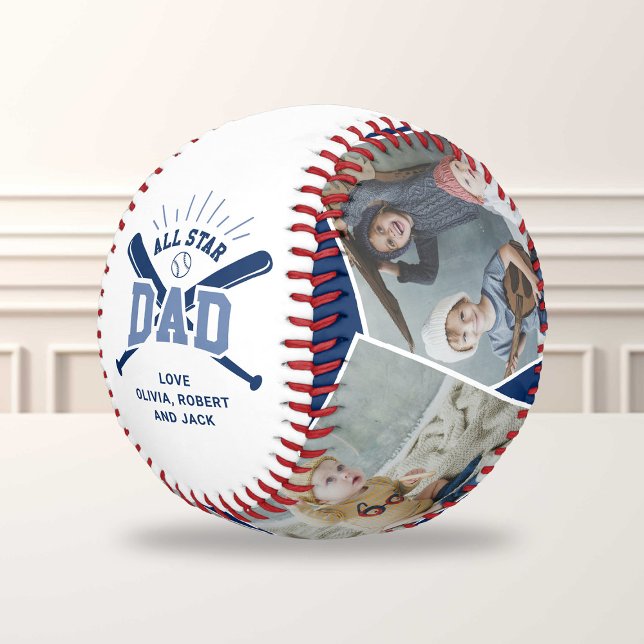 Personalized “All Star Dad” Blue Baseball (Creator Uploaded)