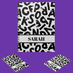 Personalized Alphabet Letter Pattern             Notebook