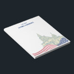 Personalized American Flag Patriotic USA Notepad<br><div class="desc">Personalized American Flag Patriotic USA Gifts! Celebrate pride, freedom, and unity with this American Patriotic USA design. Inspired by the spirit of the United States, this design reflects love for the country, national pride, and the values of liberty and independence. Perfect for national holidays, patriotic events, family gatherings, or everyday...</div>