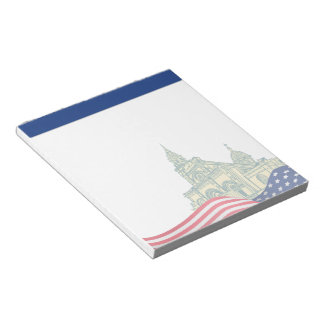 Personalized American Flag Patriotic USA Notepad