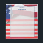 Personalized American Flag Patriotic USA Notepad<br><div class="desc">Personalized American Flag Patriotic USA Gifts!</div>