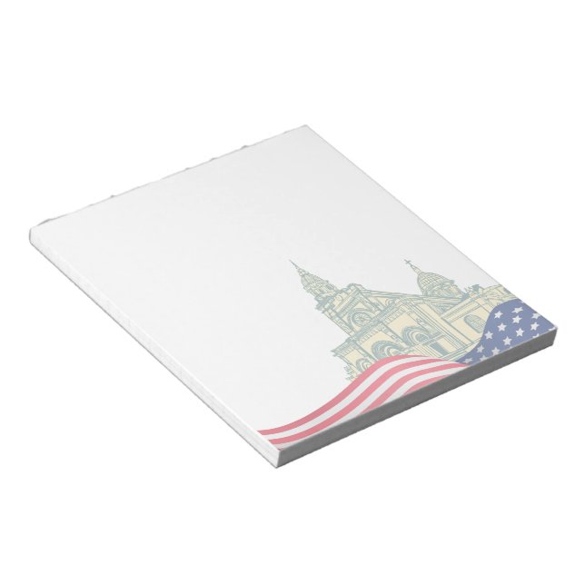 Personalized American Flag Patriotic USA  Notepad (Angled)