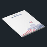 Personalized American Flag Patriotic USA Notepad<br><div class="desc">Personalized American Flag Patriotic USA Gifts! Celebrate pride, freedom, and unity with this American Patriotic USA design. Inspired by the spirit of the United States, this design reflects love for the country, national pride, and the values of liberty and independence. Perfect for national holidays, patriotic events, family gatherings, or everyday...</div>