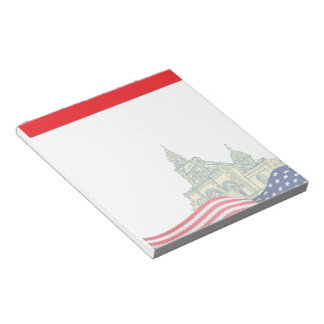 Personalized American Flag Patriotic USA Notepad