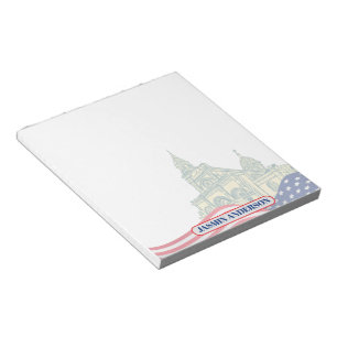 Personalized American Flag Patriotic USA Notepad