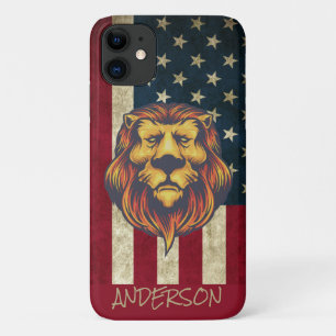 Personalized American Golden Lion Skateboard Case-Mate iPhone Case
