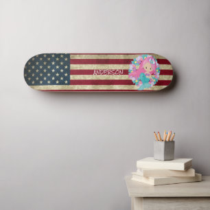 Personalized American LITTLE MERMAID Skateboard