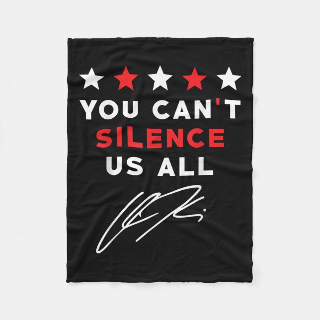 Personalized American Men Women You Cant Silence U Fleece Blanket (Front)