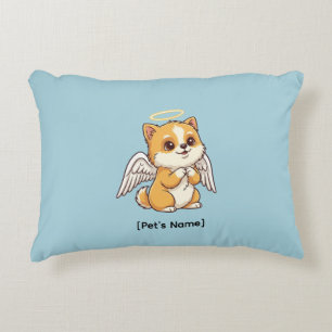 Personalized Angel Dog Memorial Throw Pillow