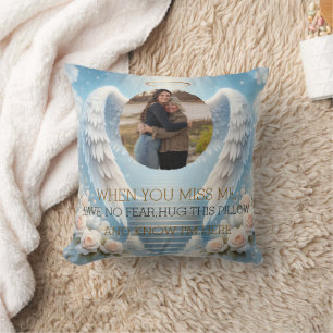 Personalized Angel Memorial Pillow with Photo