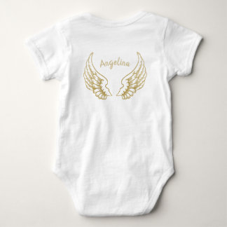 PERSONALIZED ANGEL WINGS BABY BODYSUIT