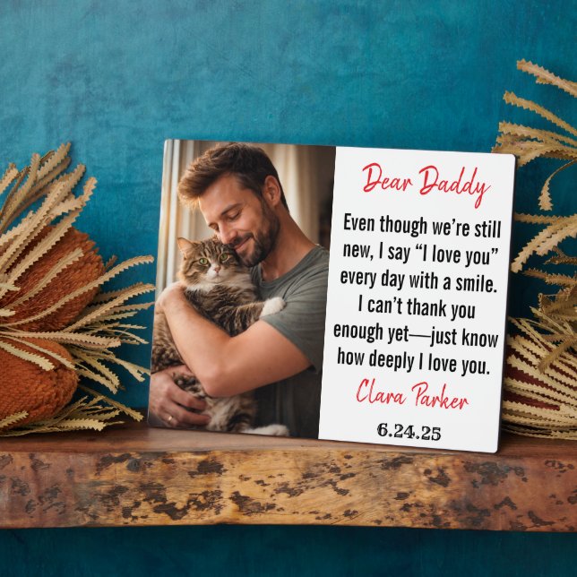 Personalized Animal Father’s Day | Cute Animals  Plaque (Side)
