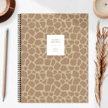 Personalized Animal Print Giraffe Spots 2022  Planner<br><div class="desc">This planner features a trendy animal print pattern of tan and brown giraffe spots. Personalize it with your name in brown sans serif font and the year in brown italics in a white rectangle.</div>