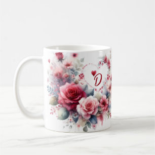 Personalized Anniversary gift with Hearts Coffee Mug