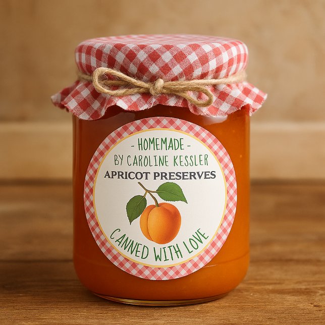 Personalized Apricot Preserves Canning Label Sheet (Creator Uploaded)