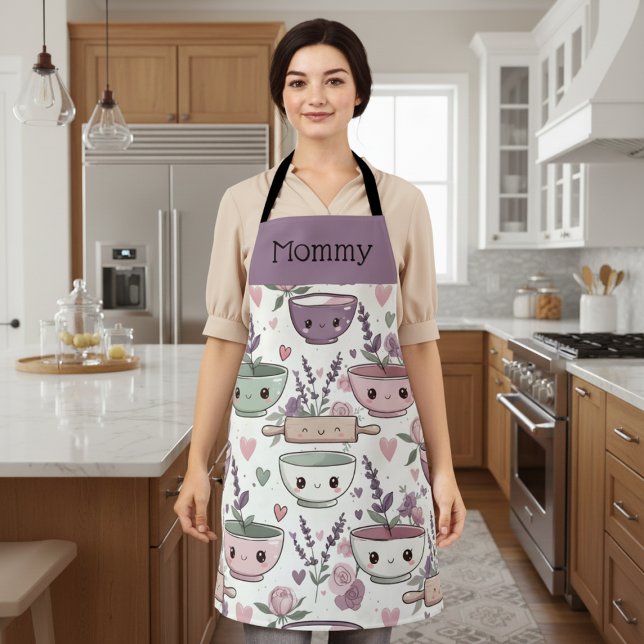 Personalized Apron Smiling Floral Baking Crew (Creator Uploaded)