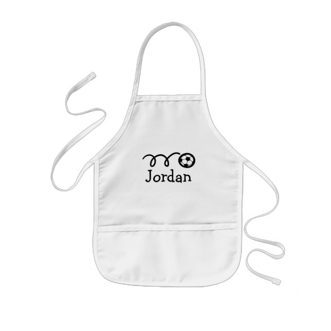 Personalized aprons for kids | Soccer ball design (Front)