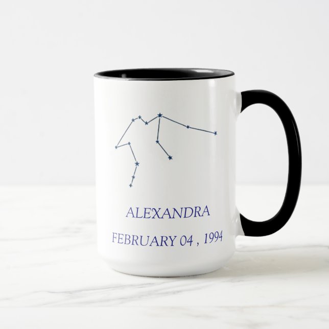 Personalized Aquarius Constellation Mug - Custom S (Right)