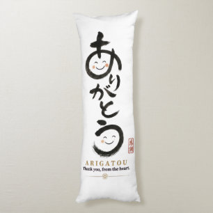 Personalized Arigatou Tote Bag Custom Name & Mes Body Cushion