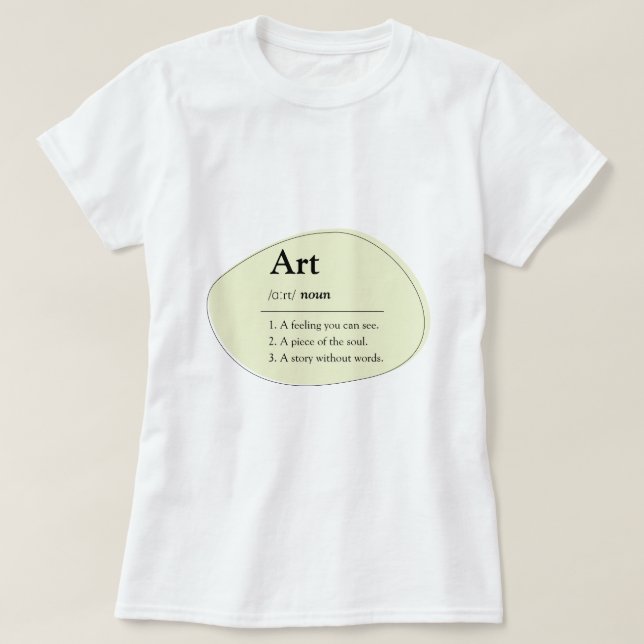 Personalized Art Dictionary Style T-Shirt (Design Front)
