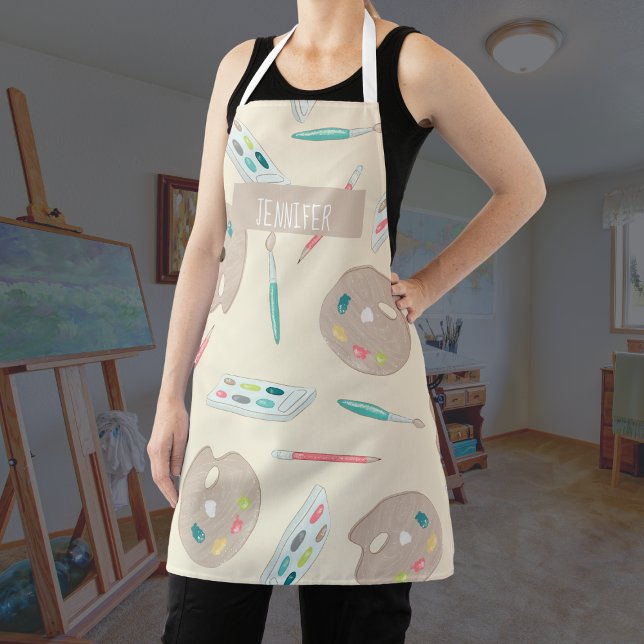 Personalized Artist Apron Smock with Art Supplies (Creator Uploaded)