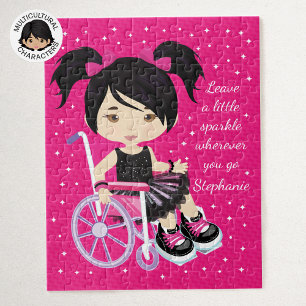 Personalized Asian Rocking Ballerina Jigsaw Puzzle