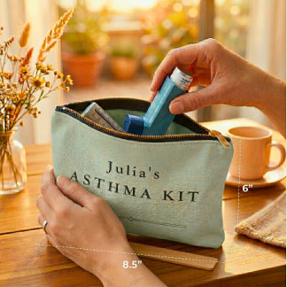 Personalized Asthma Kit Pouch – Medical Bag