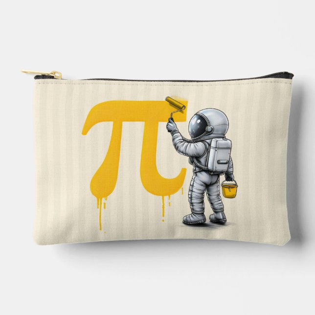 Personalized Astronaut Painting Pi Symbol Pi Day  Accessory Pouch (Front)