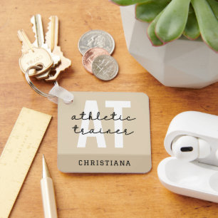 Personalized Athletic Trainer AT Key Ring