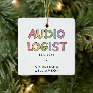 Personalized Audiologist Audiology Graduation Gift Ceramic Ornament
