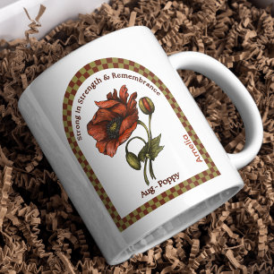 Personalized August Birth Month Flower Coffee Mug