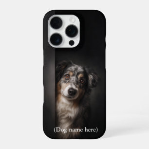 Personalized Australian Shepherd Portrait iPhone C 16 Pro Case