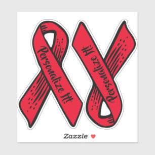 PERSONALIZED Awareness Ribbon Graphic (red)