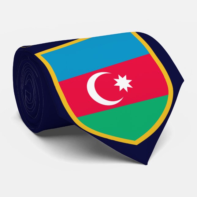 Personalized Azerbaijan Flag Tie (Rolled)