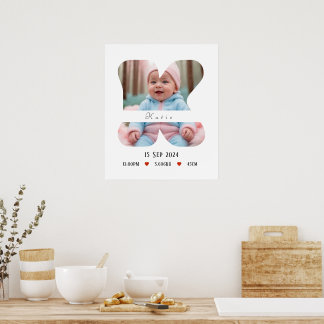 Personalized Baby Alphabet Letter - K - Poster