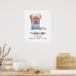Personalized Baby Alphabet Letter - L - Poster