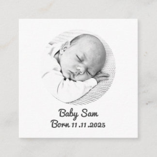 Personalized Baby Birth Announcement card