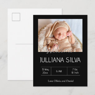 personalized baby Birth announcements  Postcard