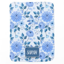 Personalized Baby Blankets | Soft Floral.