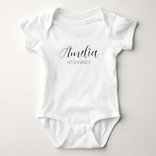 Personalized Baby Bodysuit - Custom Name & Birth D