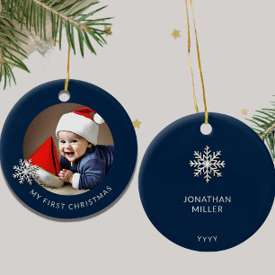 Personalized Baby Boy's First Christmas Ornament