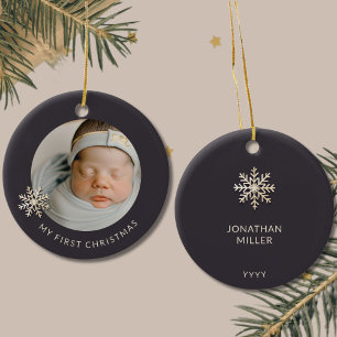 Personalized Baby Boy's First Christmas Ornament