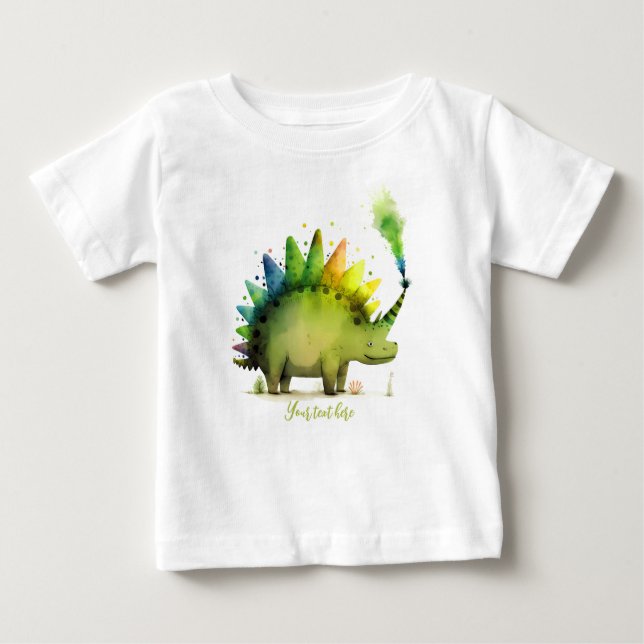 Personalized Baby Dinosaur Tee (Front)