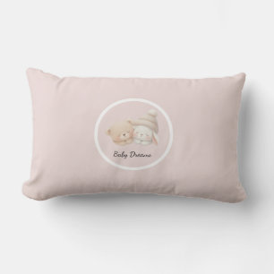 Personalized Baby Dreams Burp Cloth – Cute Bear & Lumbar Cushion