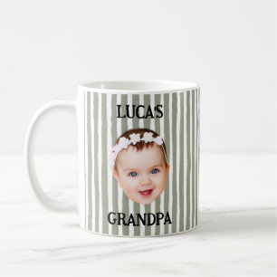 Personalized Baby Face Photo Stripe Baby Picture Coffee Mug