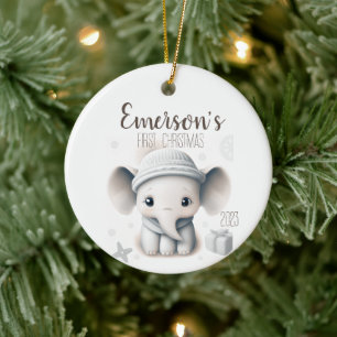 Personalized Baby first Christmas  Ceramic Tree Decoration